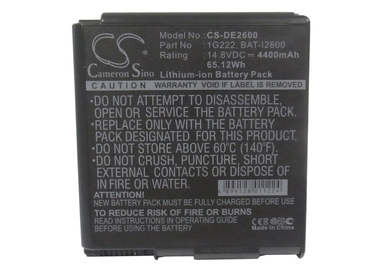 Replacement Battery for DELL Inspiron 2600 – Notebook, Laptop – 4400mAh/65.12Wh / 14.8V