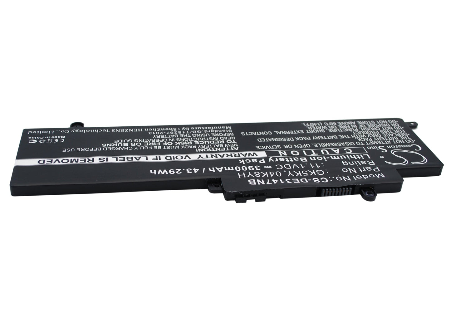 Replacement Battery for DELL  INS13WD-3308T – Notebook, Laptop – 3900mAh / 43.29Wh / 11.1V