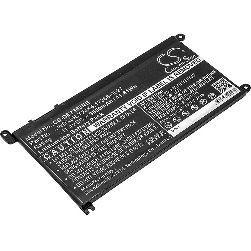Replacement Battery for DELL  14(i5-7200U/4G/128G 500G) – Notebook, Laptop – 3650mAh / 41.61Wh / 11.4V