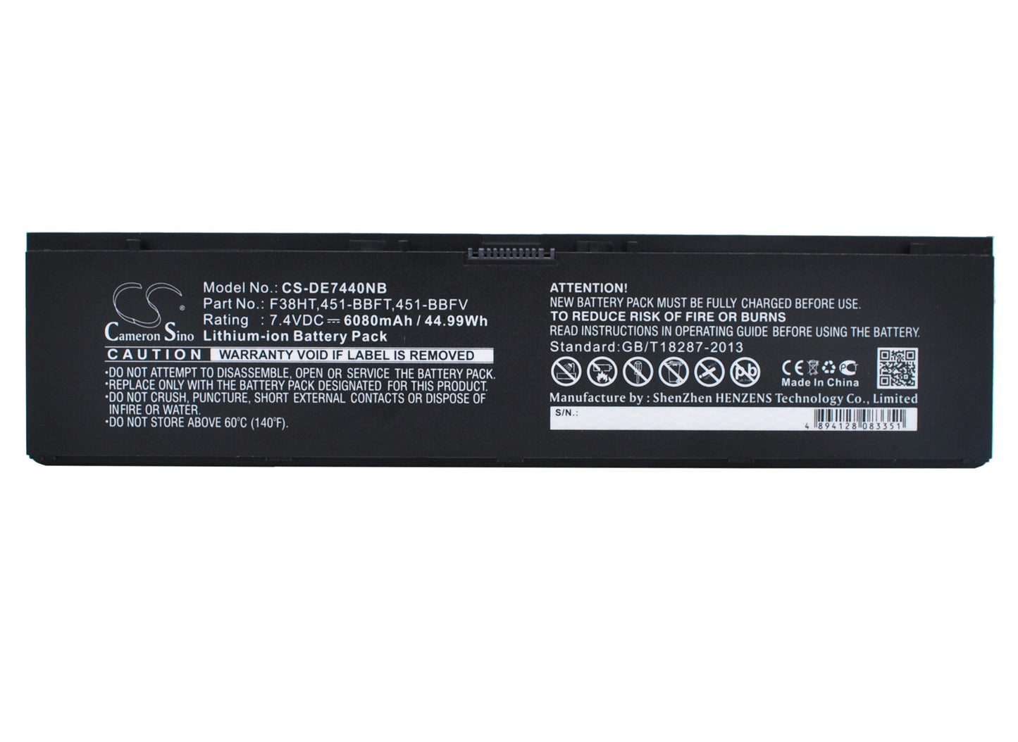 Replacement Battery for DELL Latitude 14 7000 – Notebook, Laptop – 6080mAh / 44.99Wh / 7.4V