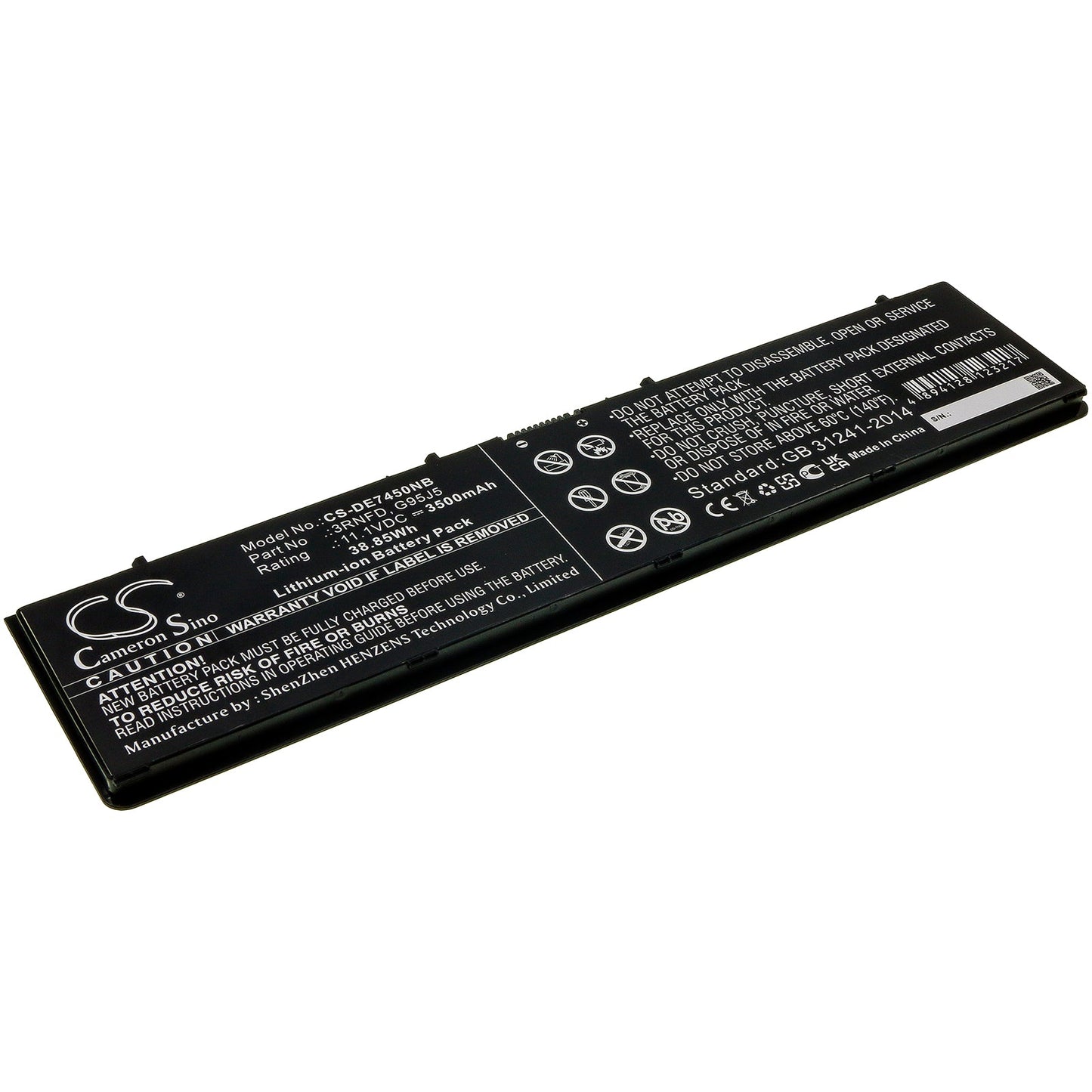 Replacement Battery for DELL Latitude 14 7000 – Notebook, Laptop – 3500mAh / 38.85Wh / 11.1V