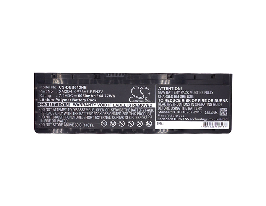 Replacement Battery for DELL  Blanco 2013 – Notebook, Laptop – 6050mAh / 44.77Wh / 7.4V