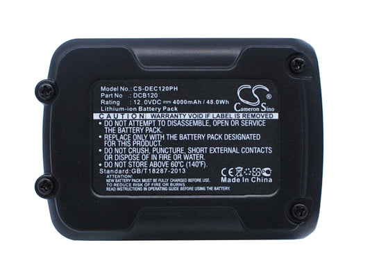 Replacement Battery for DeWalt  120V MAX – Power Tools – 4000mAh / 48.00Wh / 12.0V