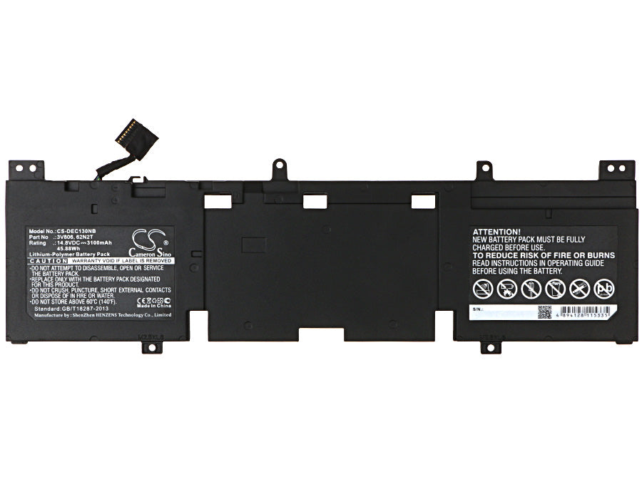 Replacement Battery for DELL  Alienware 13 – Notebook, Laptop – 3100mAh / 45.88Wh / 14.8V
