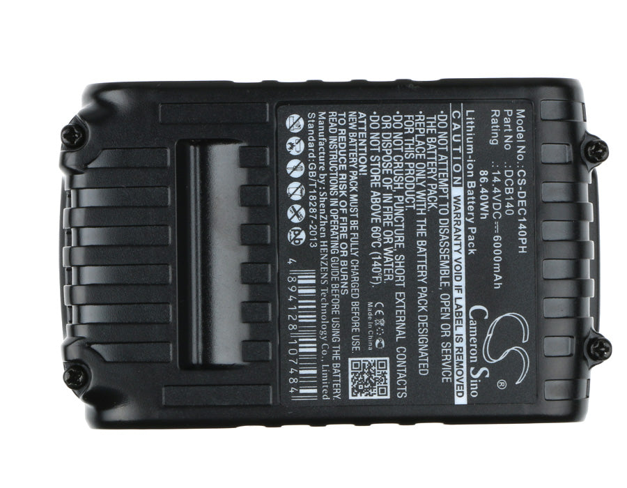 Replacement Battery for DeWalt  DCB090 – Power Tools – 6000mAh / 86.40Wh / 14.4V