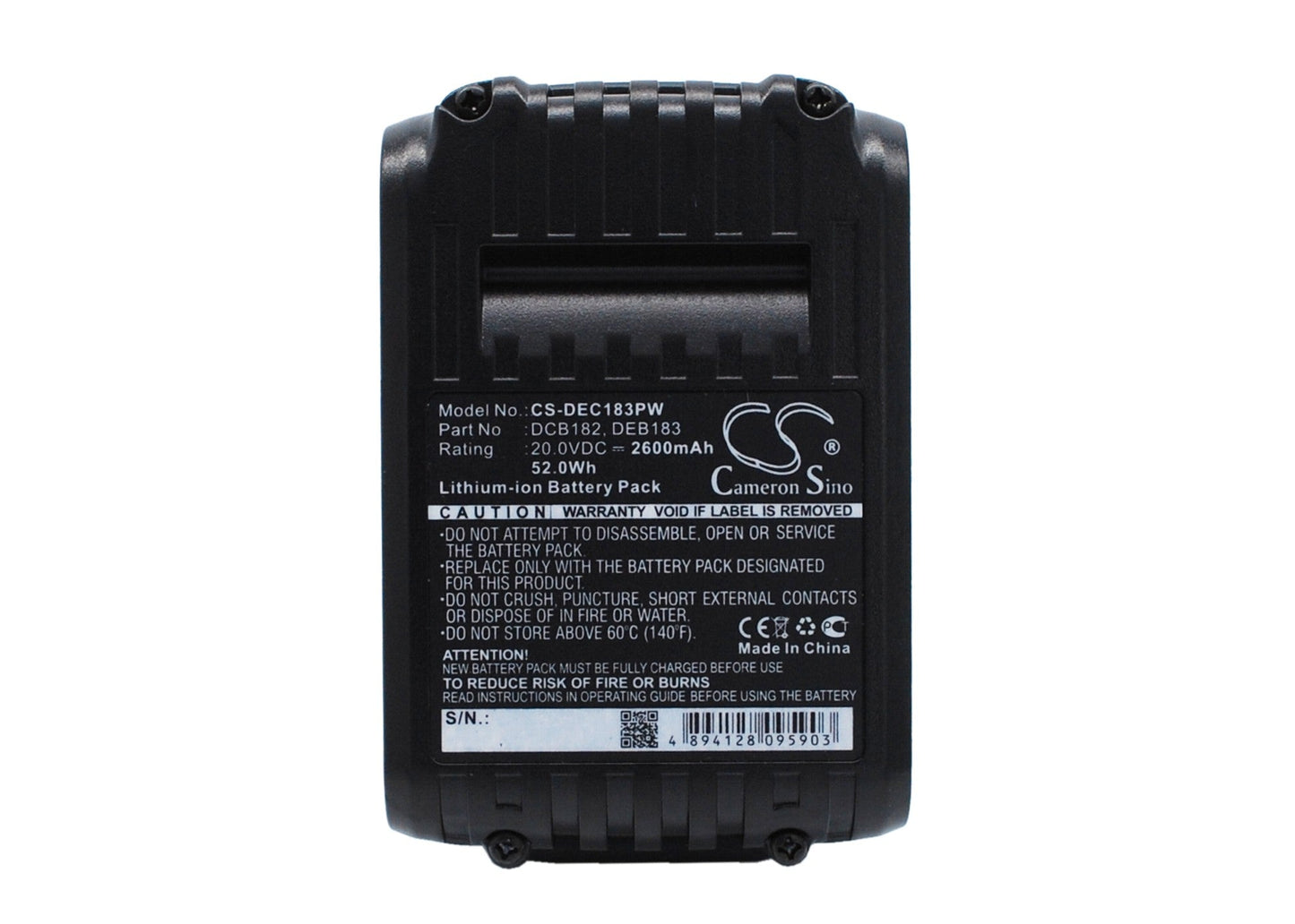Replacement Battery for DeWalt  120V MAX – Power Tools – 2600mAh / 52.00Wh / 20.0V