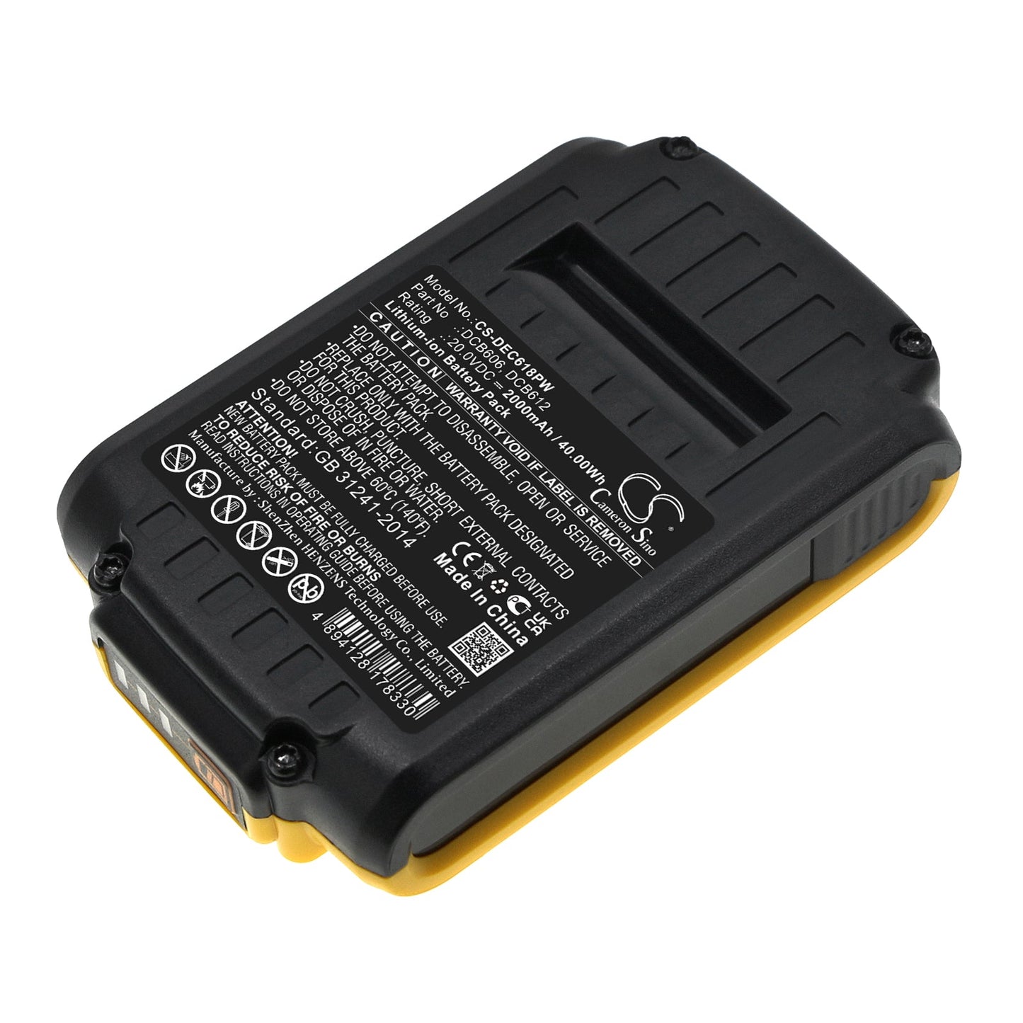 Replacement Battery for DeWalt  120V MAX – Power Tools – 2000mAh / 40.00Wh / 20.0V