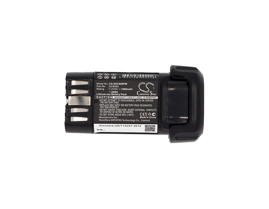 Replacement Battery for DeWalt  DCB095 – Power Tools – 1000mAh / 7.20Wh / 7.2V