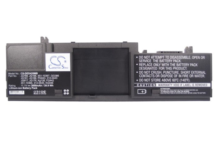 Replacement Battery for DELL Latitude D420 – Notebook, Laptop – 3600mAh / 39.96Wh / 11.1V