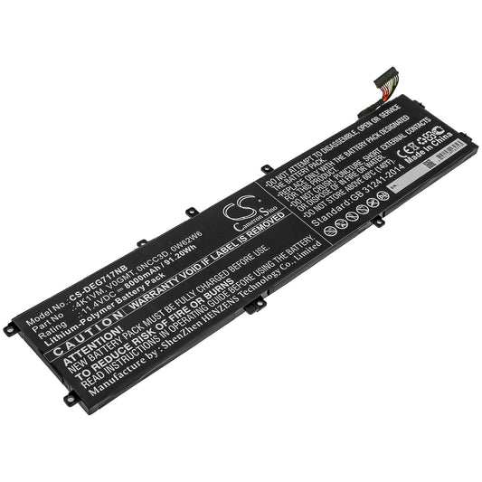Replacement Battery for DELL  G7 17 7700 – Notebook, Laptop – 8000mAh / 91.20Wh / 11.4V