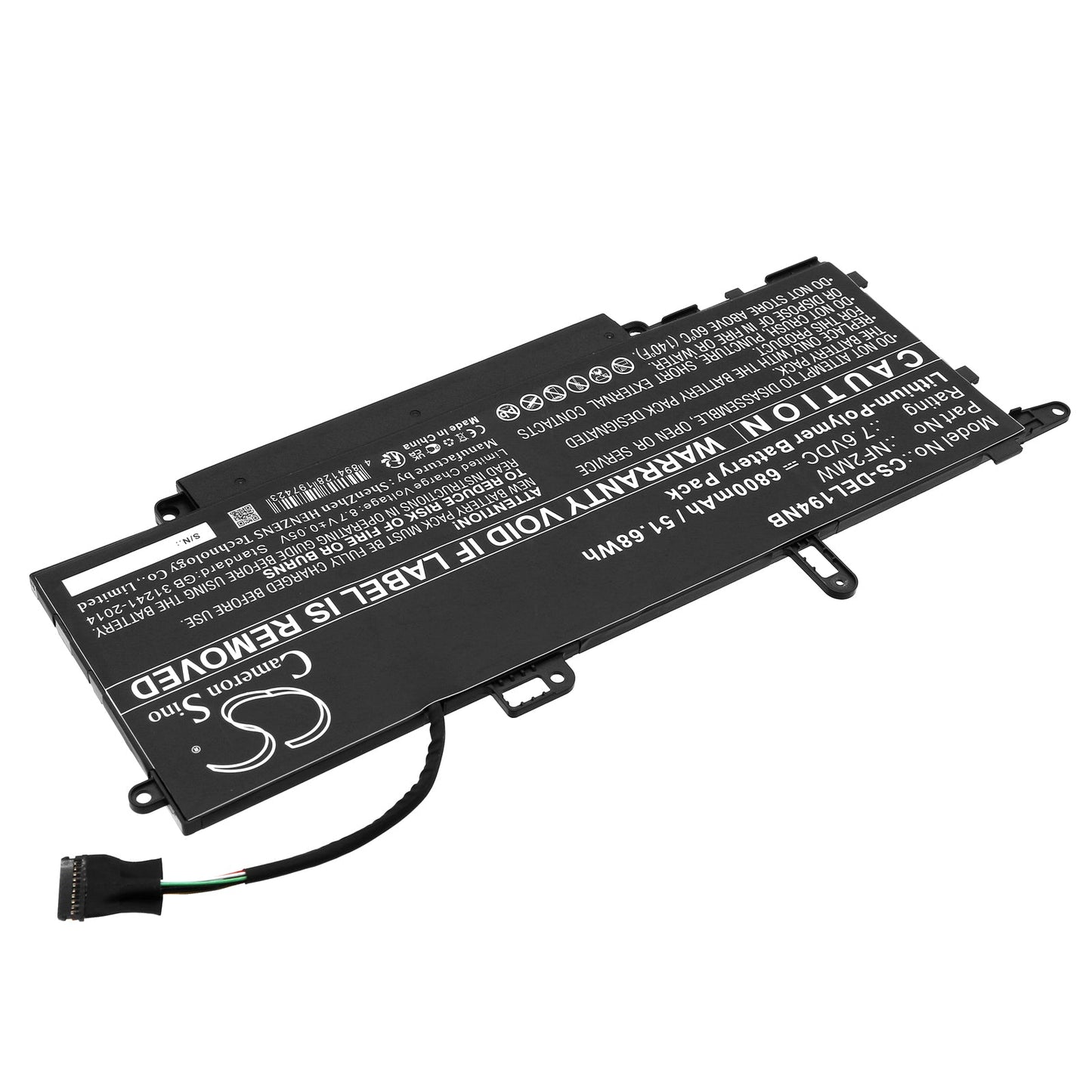 Replacement Battery for DELL Latitude 14 9410 27M6V – Notebook, Laptop – 6800mAh / 51.68Wh / 7.6V