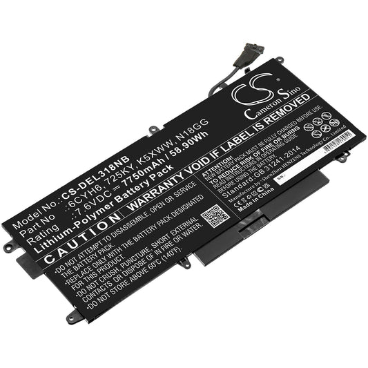 Replacement Battery for DELL  Latitude 12 5289 – Notebook, Laptop – 7750mAh / 58.90Wh / 7.6V