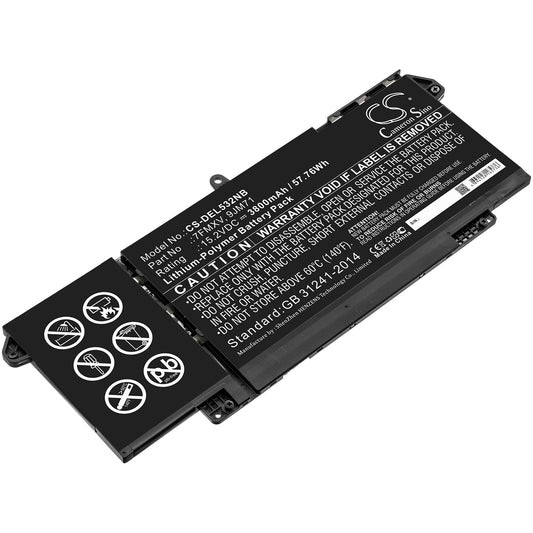 Replacement Battery for DELL  Latitude 13 5320 2XMTD – Notebook, Laptop – 3800mAh / 57.76Wh / 15.2V