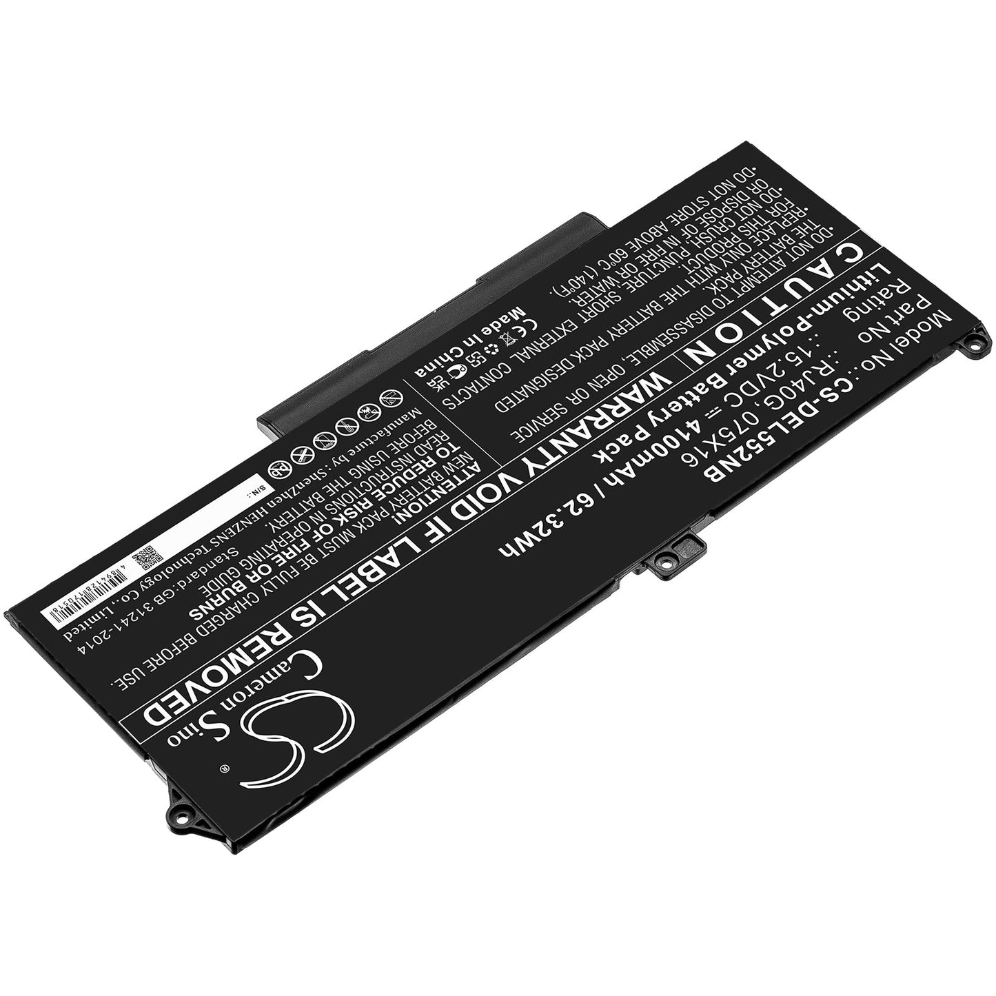 Replacement Battery for DELL Latitude 14 5420 – Notebook, Laptop – 4100mAh / 62.32Wh / 15.2V
