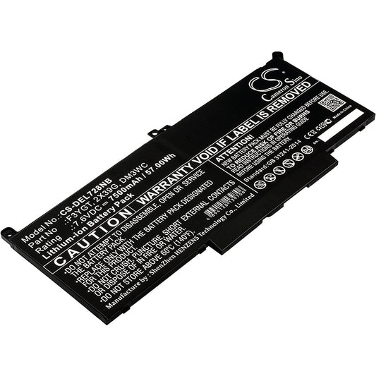 Replacement Battery for DELL  CTOL7480-D1506CN – Notebook, Laptop – 7500mAh / 57.00Wh / 7.6V