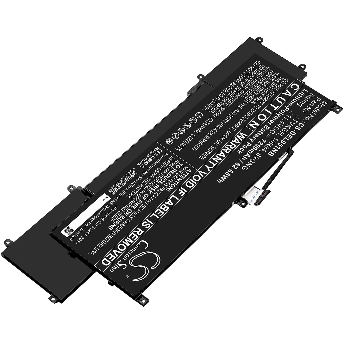 Replacement Battery for DELL Latitude 9510 2-in-1 – Notebook, Laptop – 7250mAh / 82.65Wh / 11.4V