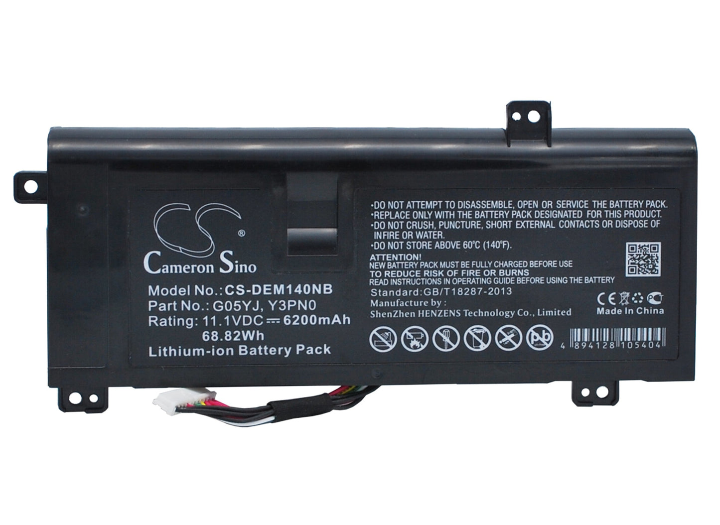Replacement Battery for DELL  Alienware 14 – Notebook, Laptop – 6200mAh / 68.82Wh / 11.1V