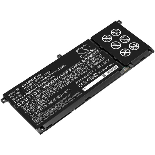 Replacement Battery for DELL  Inspiron 13 7306 2-in-1 – Notebook, Laptop – 3450mAh / 51.75Wh / 15.0V