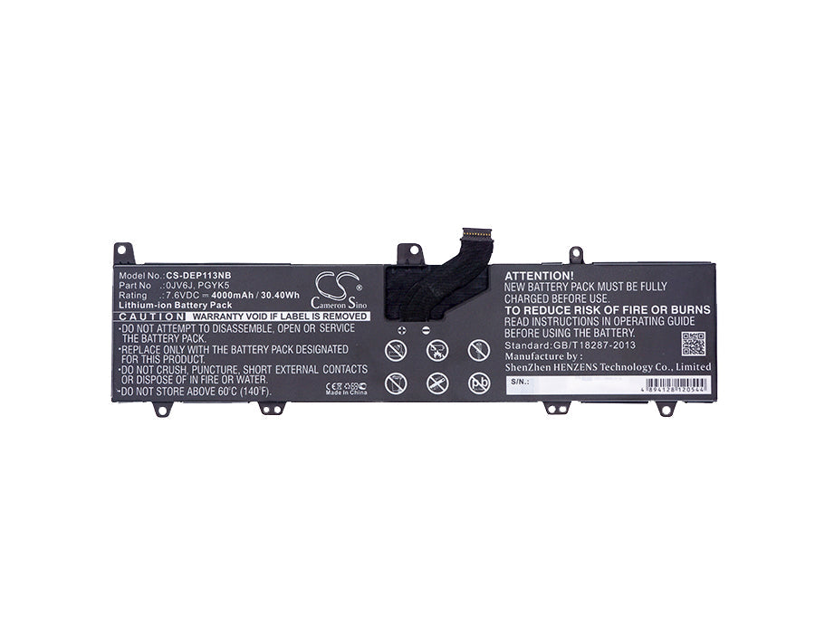 Replacement Battery for DELL  INS 11-3162-D1208L – Notebook, Laptop – 4000mAh / 30.40Wh / 7.6V