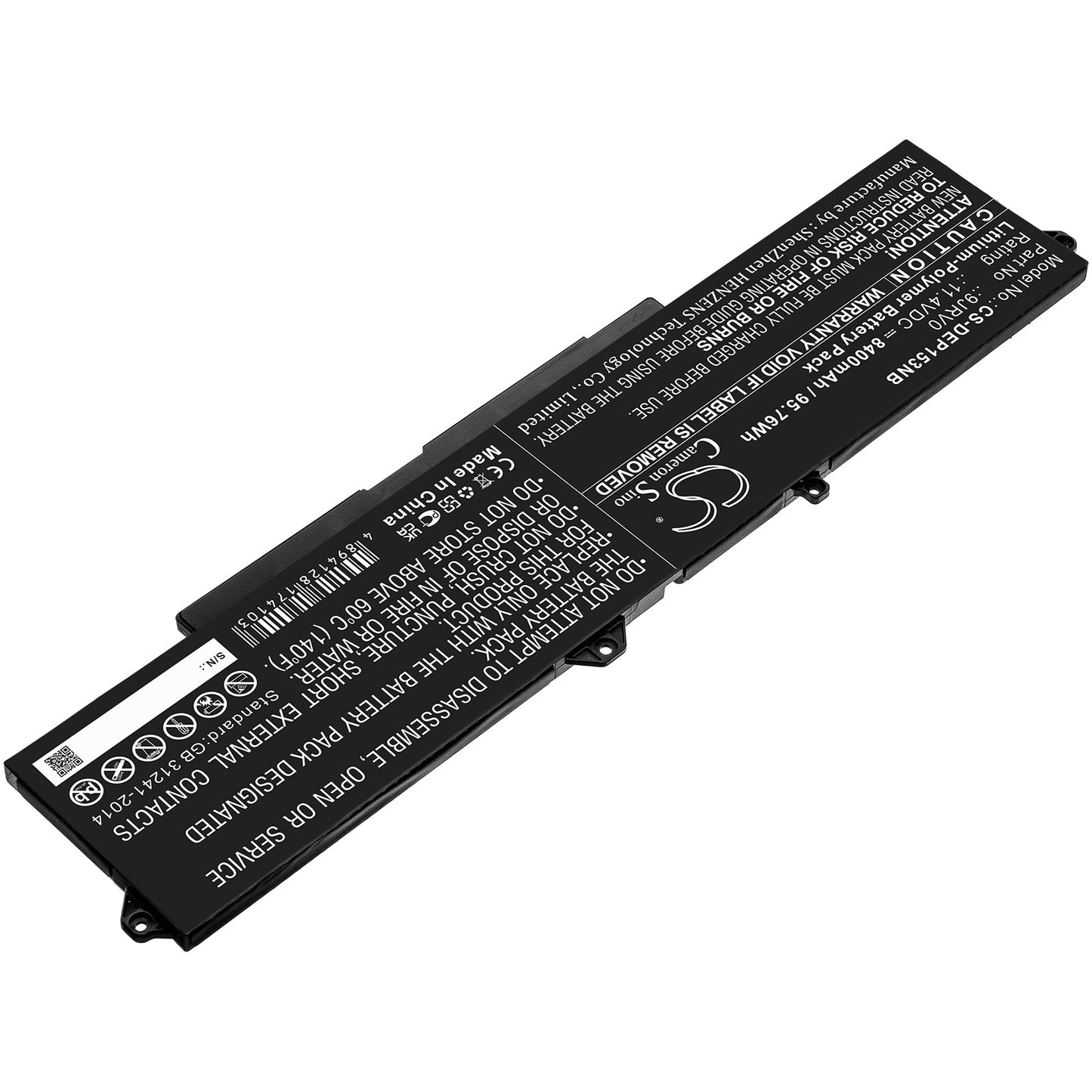 Replacement Battery for DELL Precision 15 3561 – Notebook, Laptop – 8400mAh / 95.76Wh / 11.4V