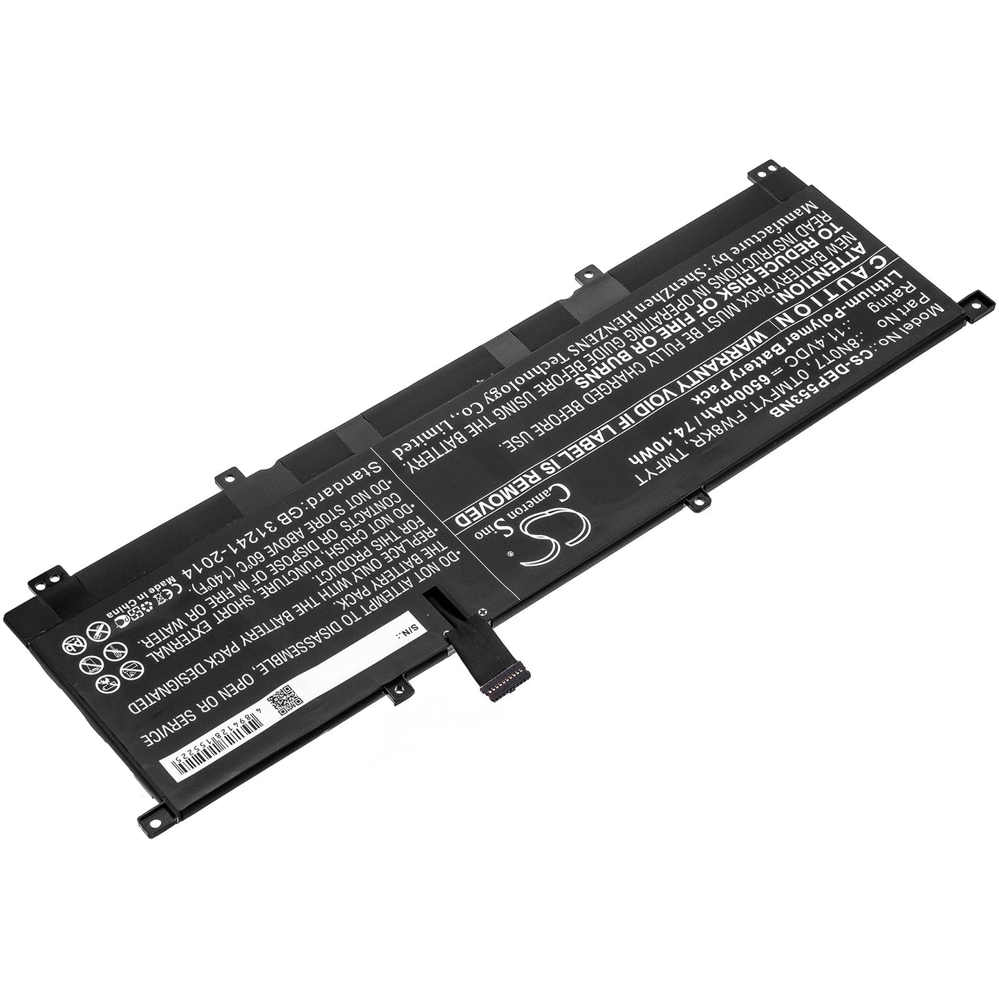 Replacement Battery for DELL Precision 5530 2-in-1 – Notebook, Laptop – 6500mAh / 74.10Wh / 11.4V
