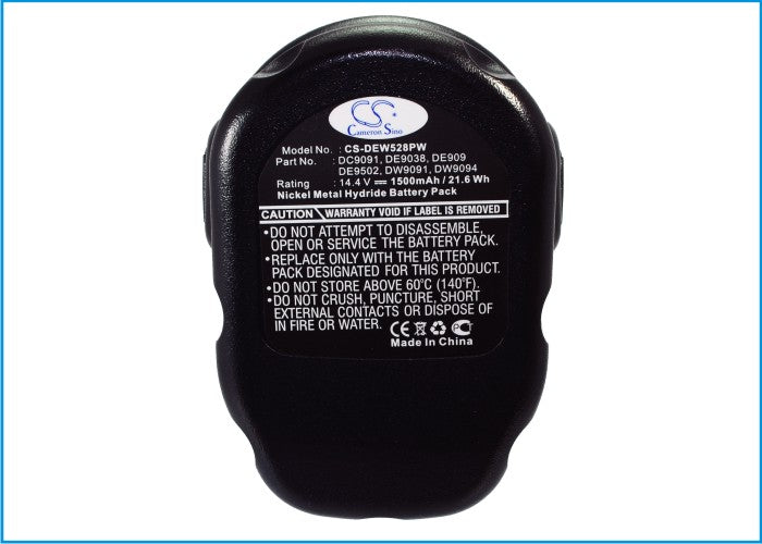 Replacement Battery for DeWalt  DC528 Flashlight – Power Tools – 1500mAh / 21.60Wh / 14.4V