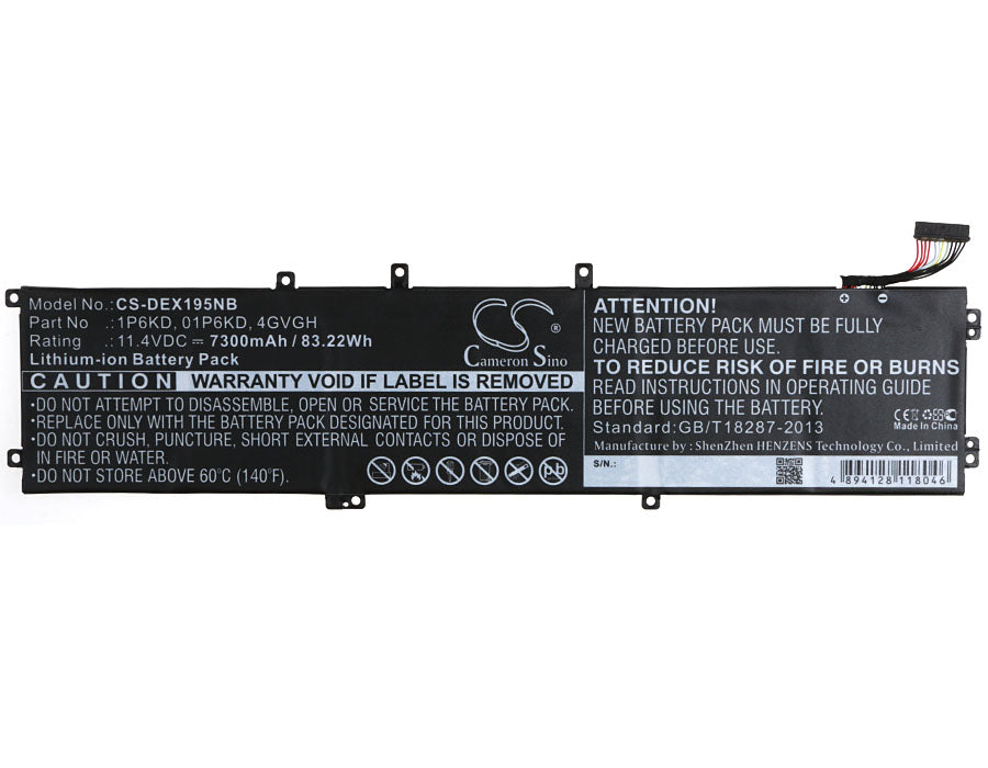 Replacement Battery for DELL Precision 5510 – Notebook, Laptop – 7300mAh / 83.22Wh / 11.4V