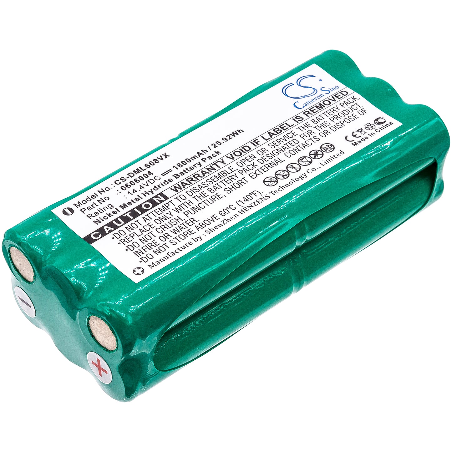Replacement Battery for Aircraftvacuums Pilot – 1800mAh / 25.92Wh