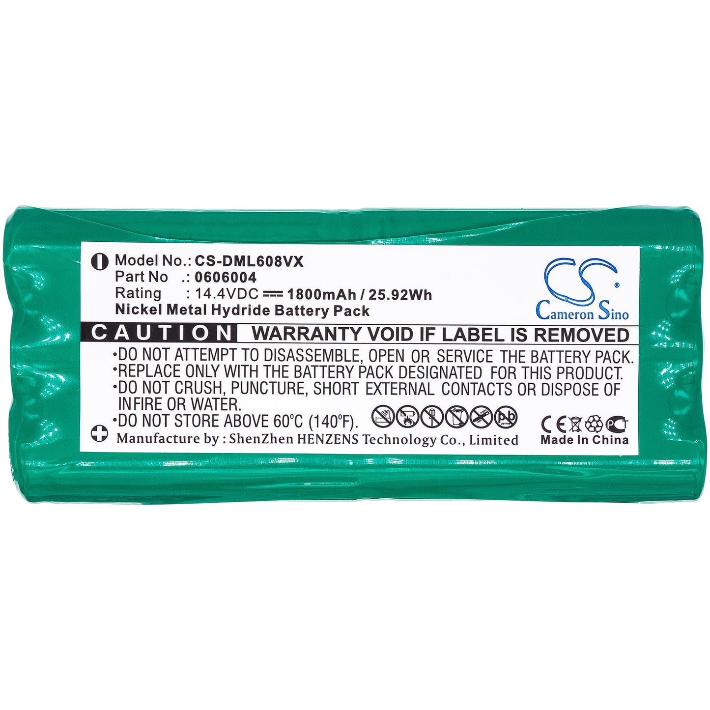 Replacement Battery for Aircraftvacuums Pilot – Vacuum – 1800mAh / 25.92Wh / 14.4V