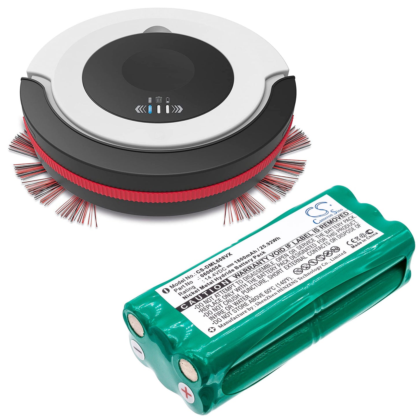 Replacement Battery for Aircraftvacuums Pilot – Vacuum – 1800mAh / 25.92Wh / 14.4V