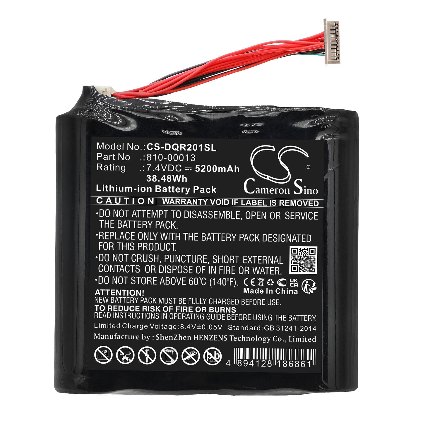 Replacement Battery for DAQRI DQR002001 – VR – 5200mAh / 38.48Wh / 7.4V