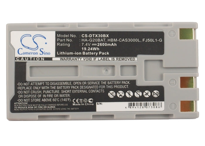 Replacement Battery for Casio DT-X30 – Barcode Scanner – 2600mAh / 19.24Wh / 7.4V