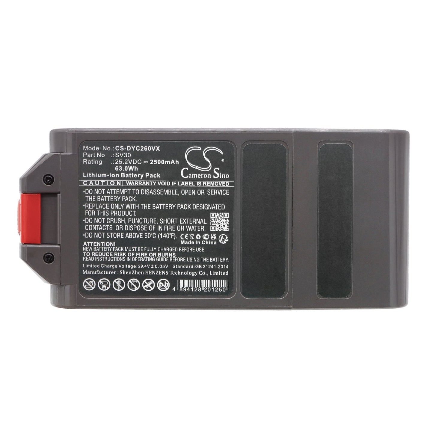 Replacement Battery for Dyson Detect Slim – Vacuum – 2500mAh / 63.0Wh / 25.2V
