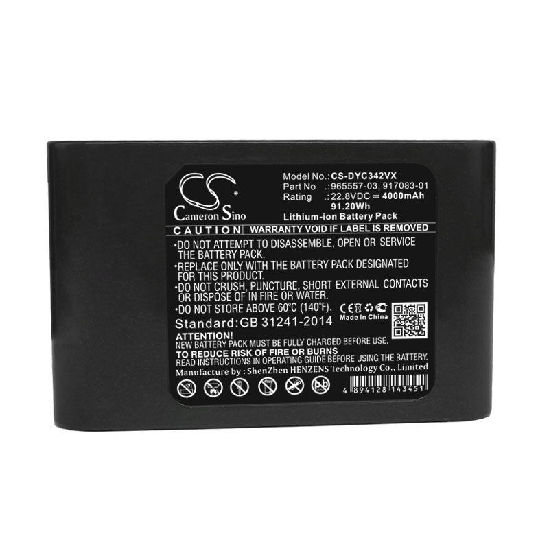 Replacement Battery for Dyson DC31 Animal, DC35, DC34, DC44 – 4000mAh / 91.20Wh