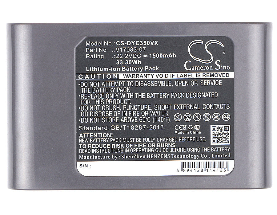 Replacement Battery for Dyson DC30 – Vacuum – 1500mAh / 33.30Wh / 22.2V