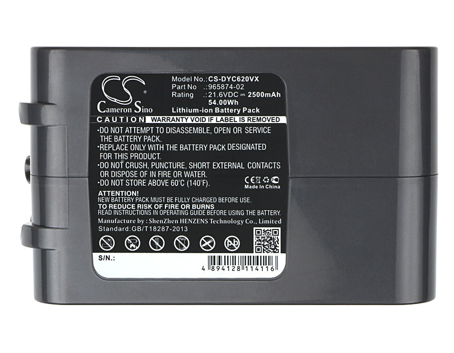 Replacement Battery for Dyson Absolute, DC58, DC61, – 2500mAh / 54.00Wh