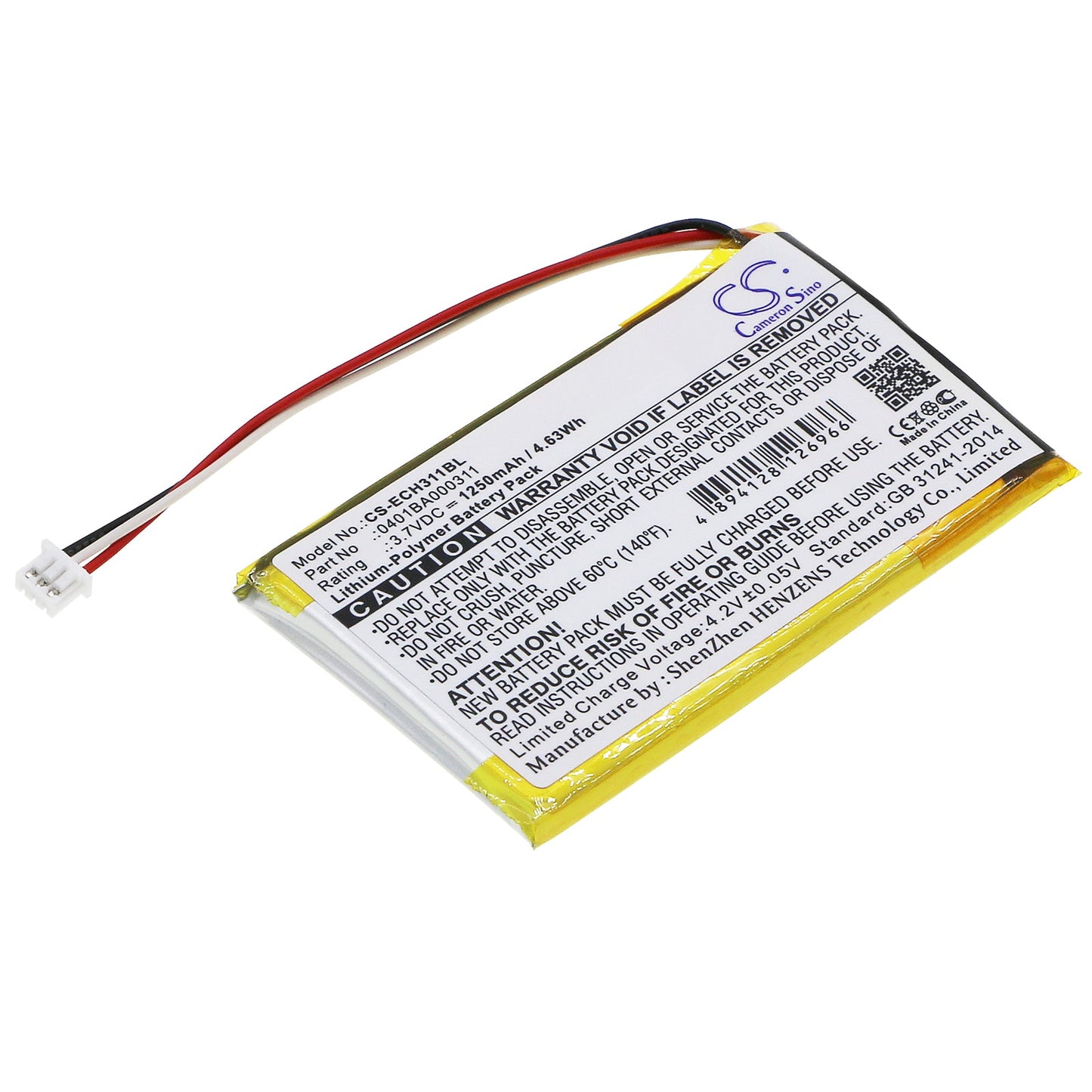 Replacement Battery for ELCA Alpi – Crane Remote Control – 1250mAh / 4.63Wh / 3.7V