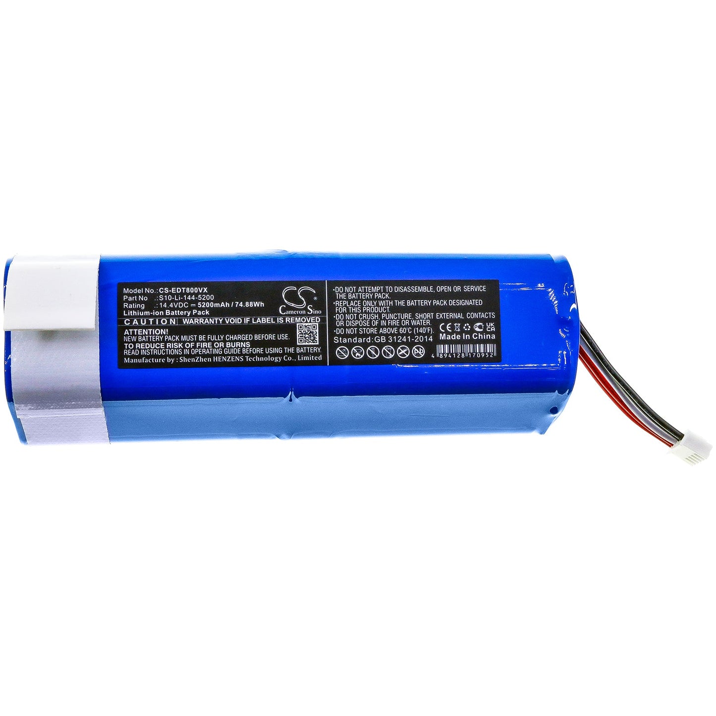 Replacement Battery for Ecovacs DBX11-11 – Vacuum – 5200mAh / 74.88Wh / 14.4V