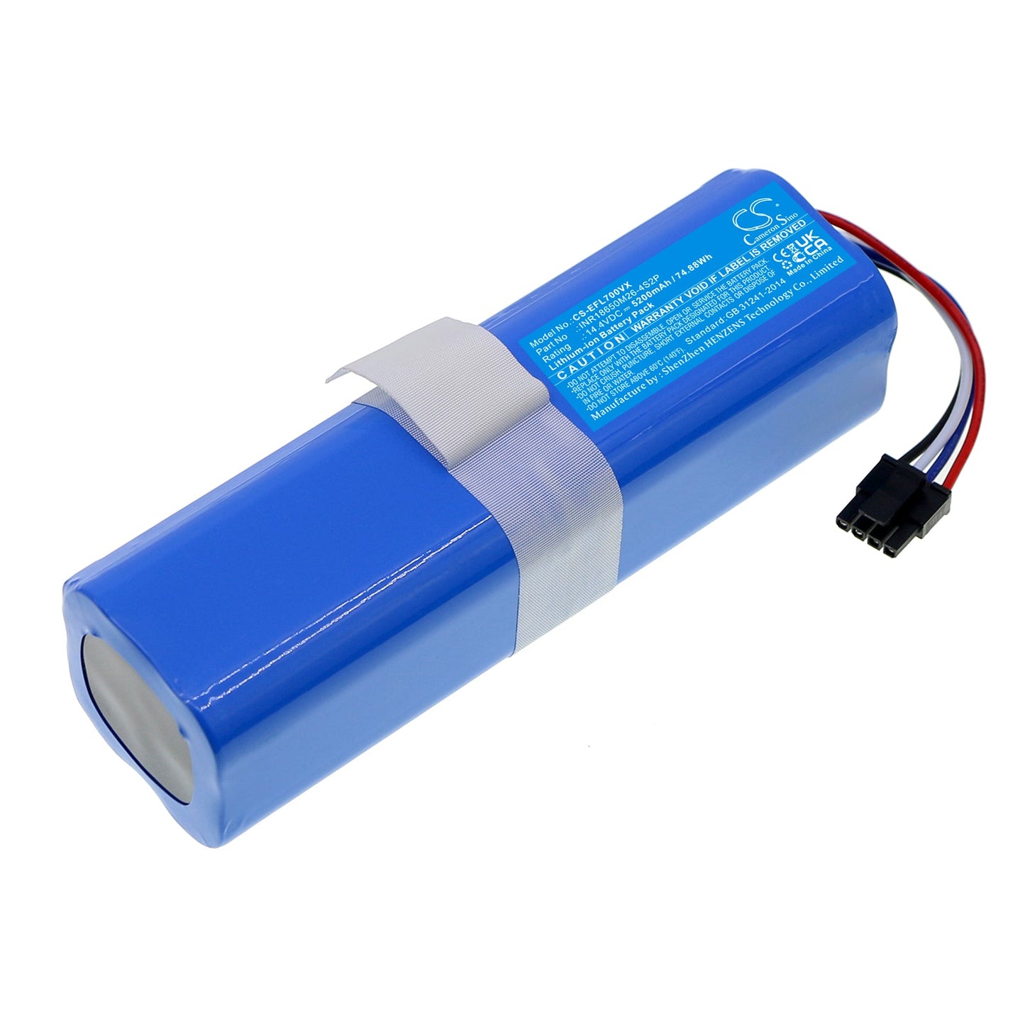 Replacement Battery for 360 S6 Pro – Vacuum – 5200mAh / 74.88Wh / 14.4V