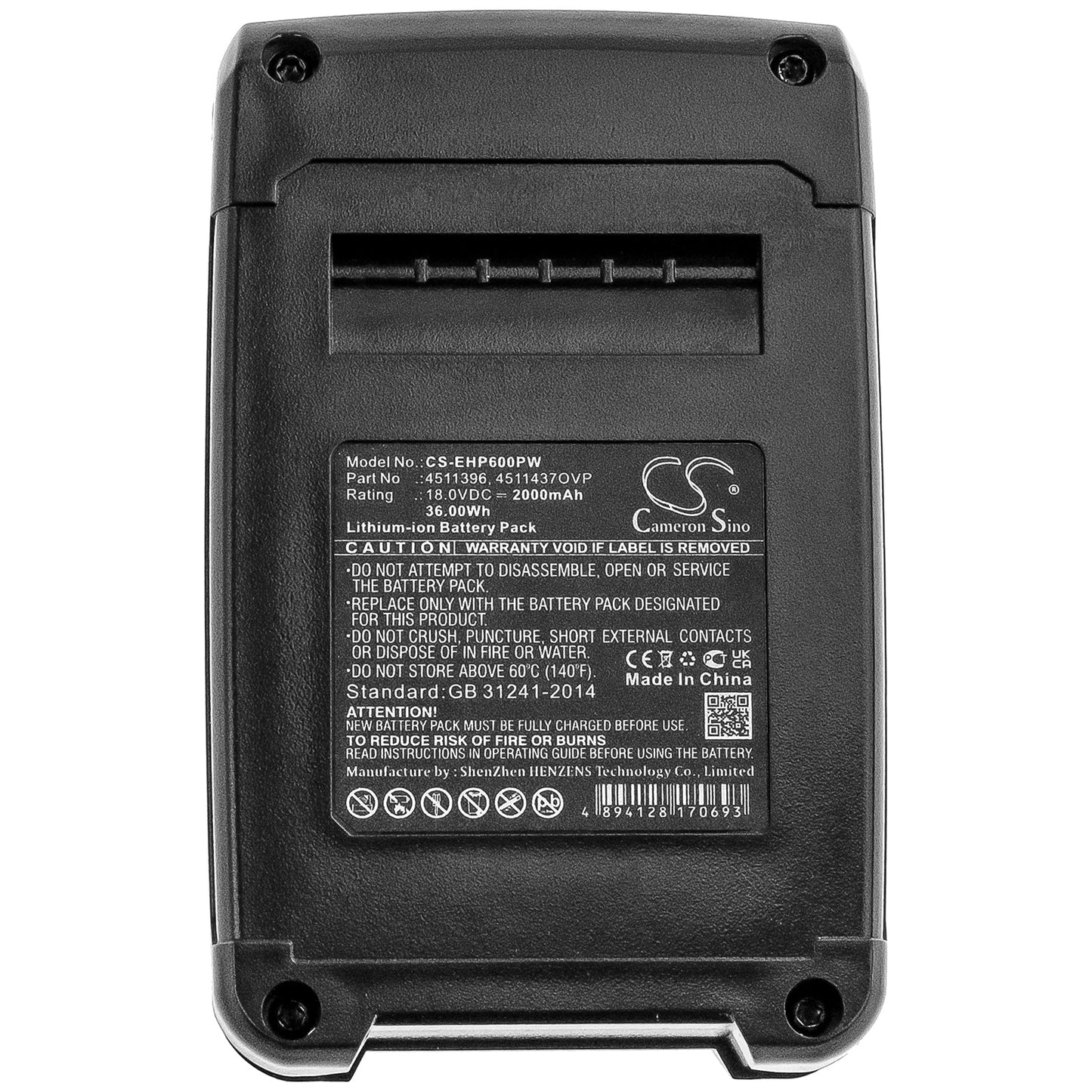 Replacement Battery for Einhell  PX-BAT52 – Power Tools – 2000mAh / 36.00Wh / 18.0V