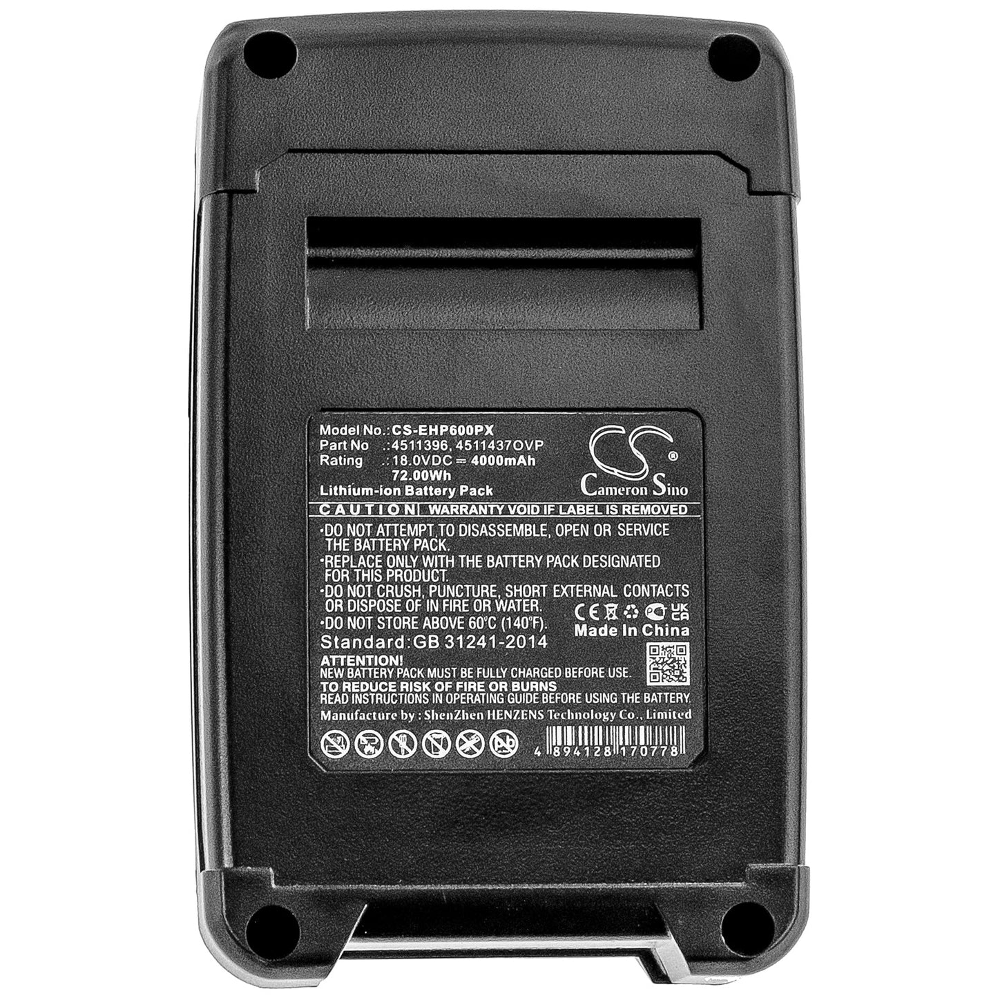 Replacement Battery for Einhell  PX-BAT52 – Power Tools – 4000mAh / 72.00Wh / 18.0V