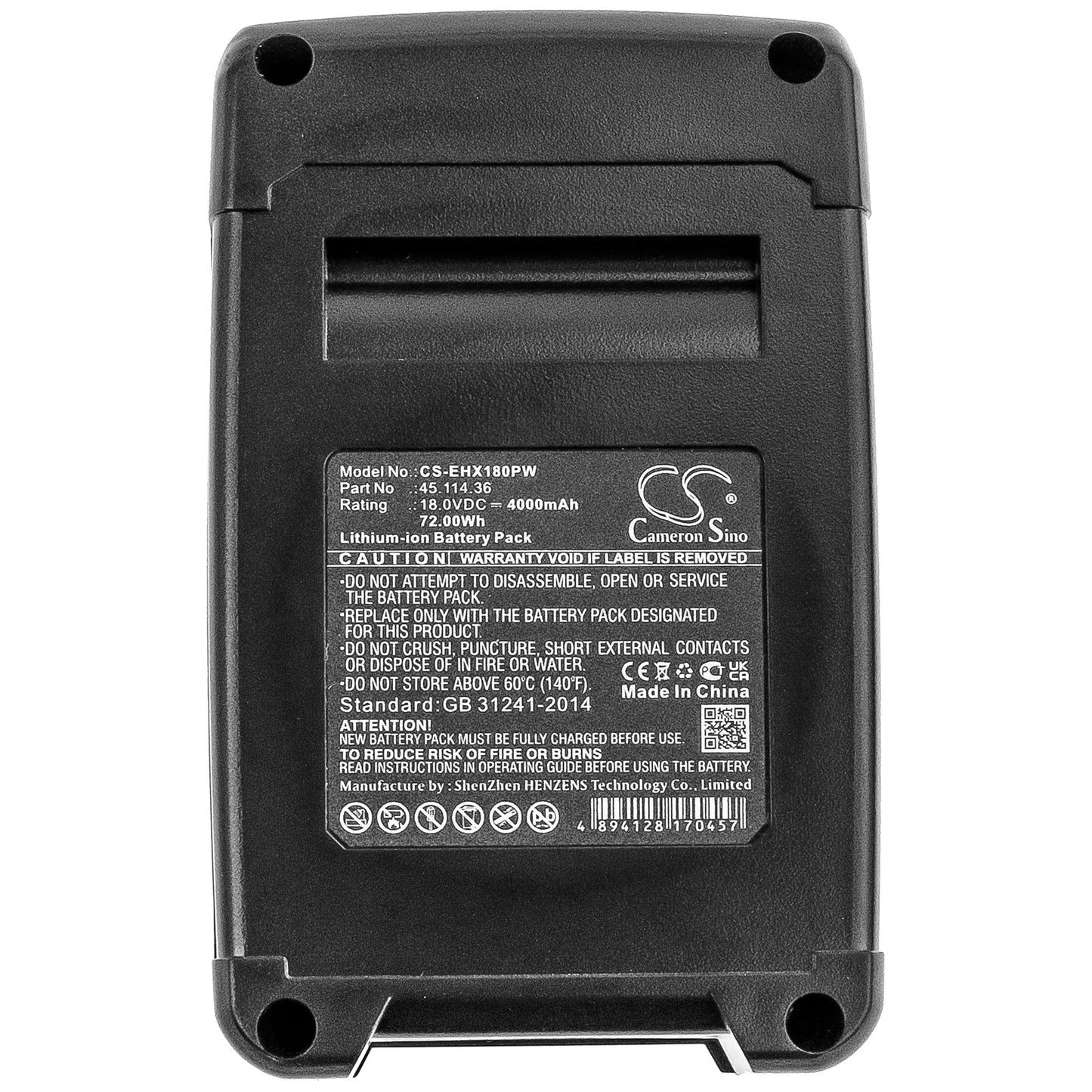 Replacement Battery for Kraftixx KX-AHE 1820 Li Solo – Power Tools – 4000mAh / 72.00Wh / 18.0V
