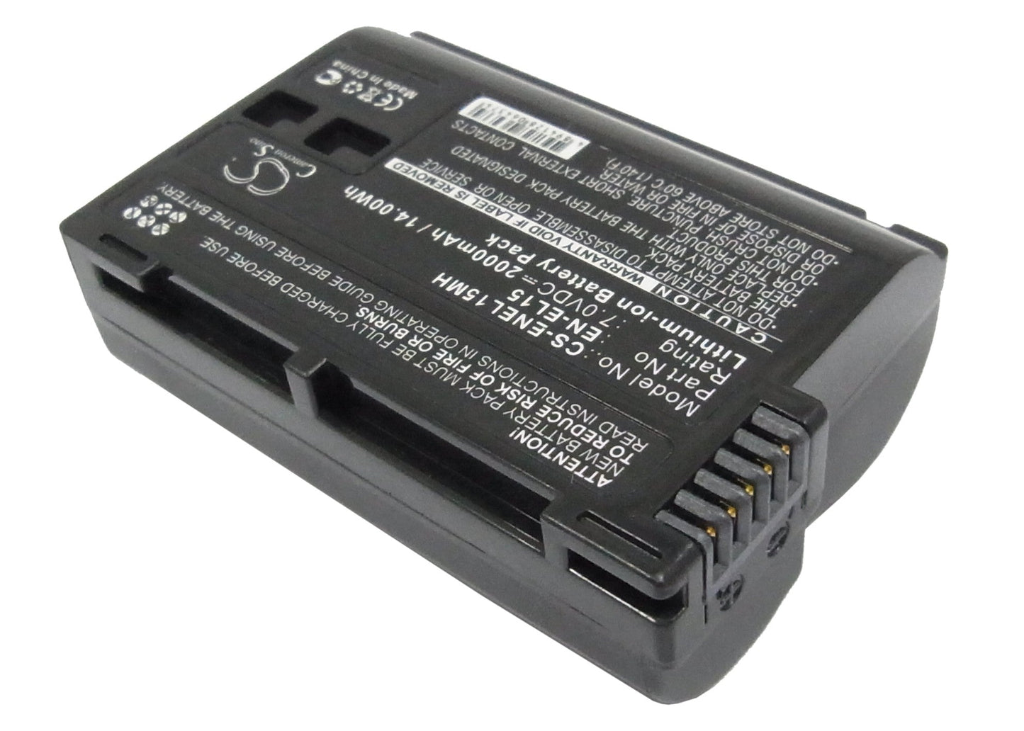 Replacement Battery for Nikon 1 V1 – Camera – 2000mAh / 14.00Wh / 7.0V