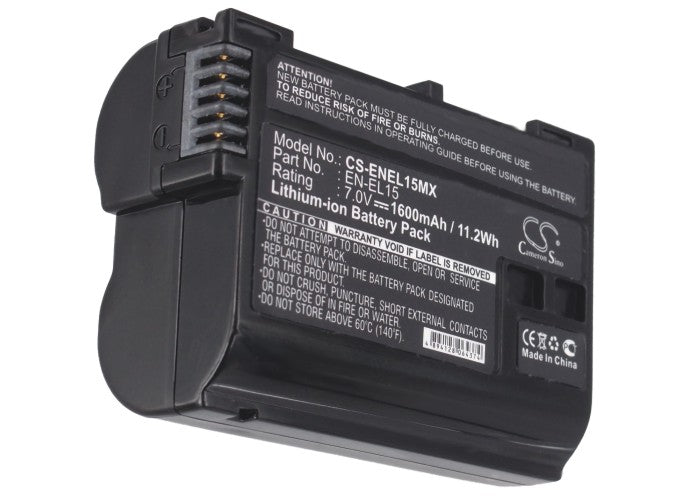 Replacement Battery for Nikon 1 V1 – Camera – 1600mAh / 11.20Wh / 7.0V