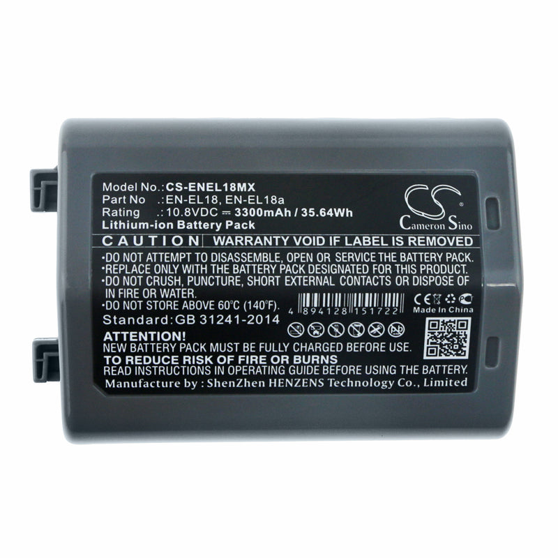 Replacement Battery for Nikon D4 DSLR – Camera – 3300mAh / 35.64Wh / 10.8V