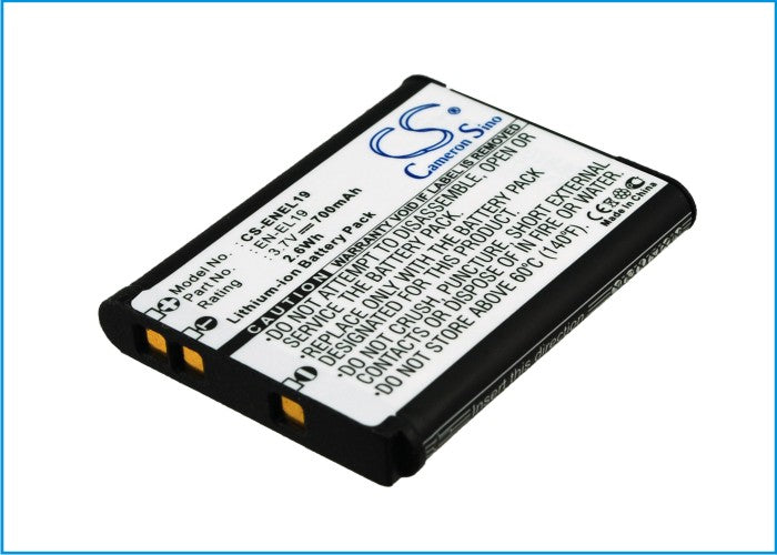 Replacement Battery for NIKON Coolpix S100 – Camera – 700mAh / 2.59Wh / 3.7V