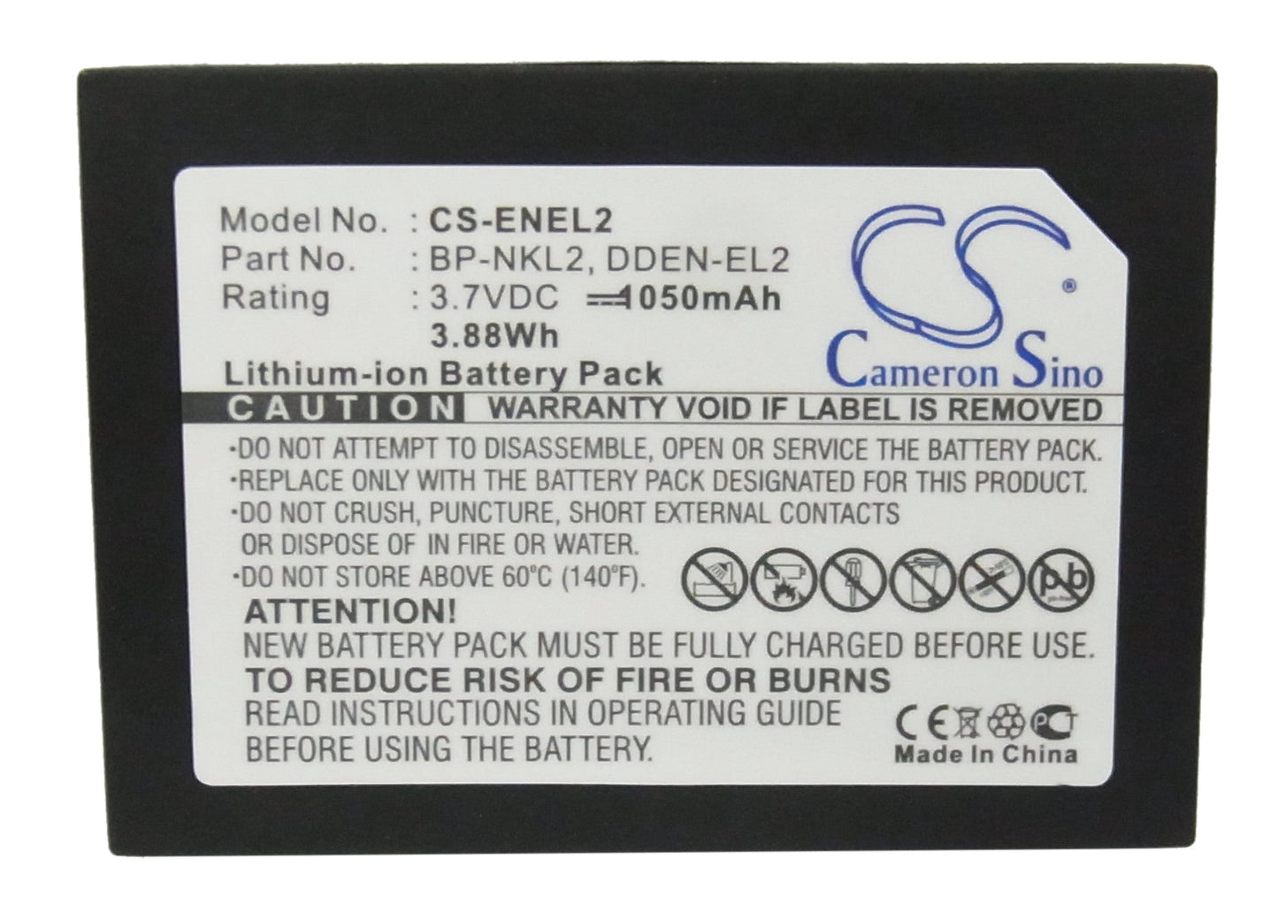 Replacement Battery for NIKON Coolpix 2500 – Camera – 1050mAh / 3.7V