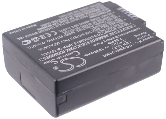 Replacement Battery for Nikon 1 V2 – Camera – 1020mAh / 7.55Wh / 7.4V