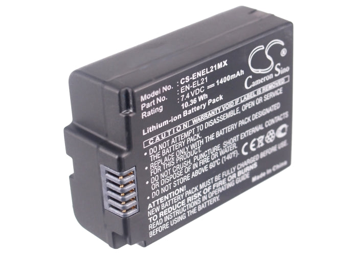 Replacement Battery for Nikon 1 V2 – Camera – 1400mAh / 10.36Wh / 7.4V