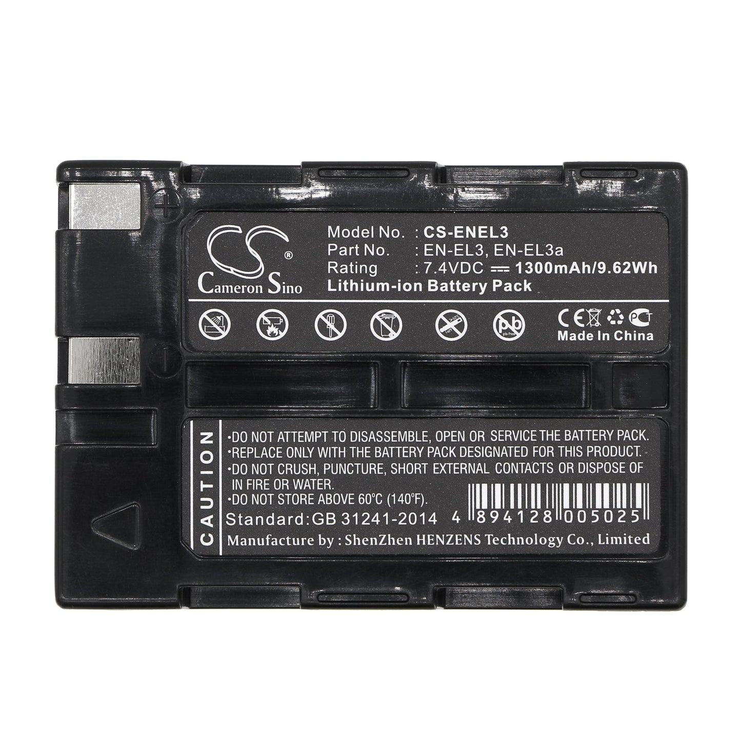 Replacement Battery for NIKON D100 – Camera – 1300mAh / 7.4V
